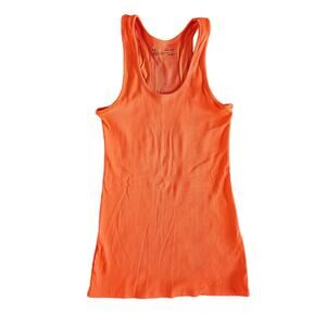 Under Armour Heatgear Women's Full Length Active Tank Top Size Small Orange EUC